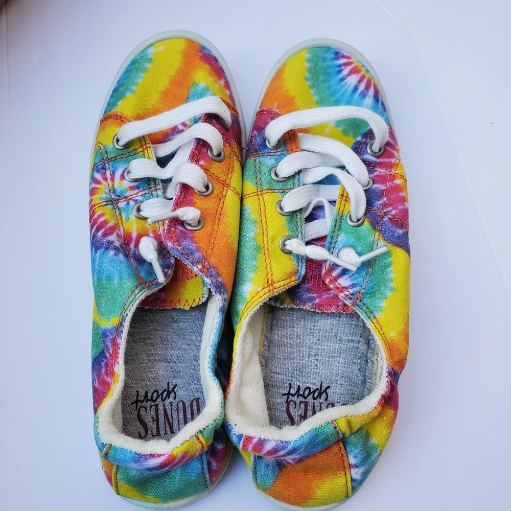 Women’s Tie Dye Dunes Sport Canvas Sneakers Size 8.5M Memory Foam